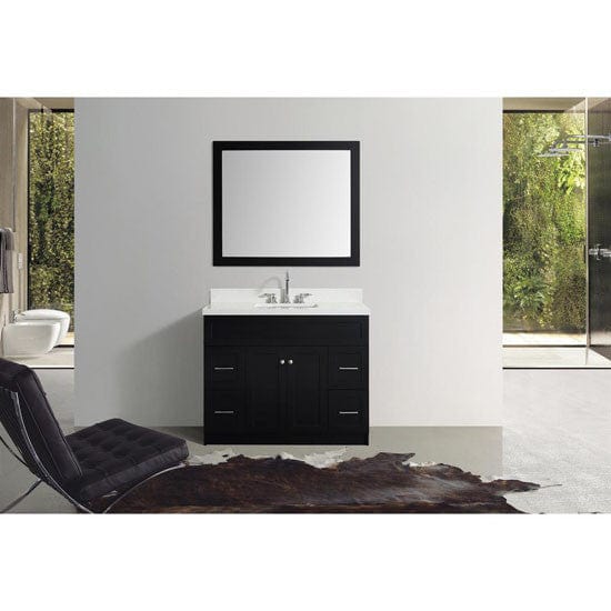 43" Single Sink Vanity Set In Black