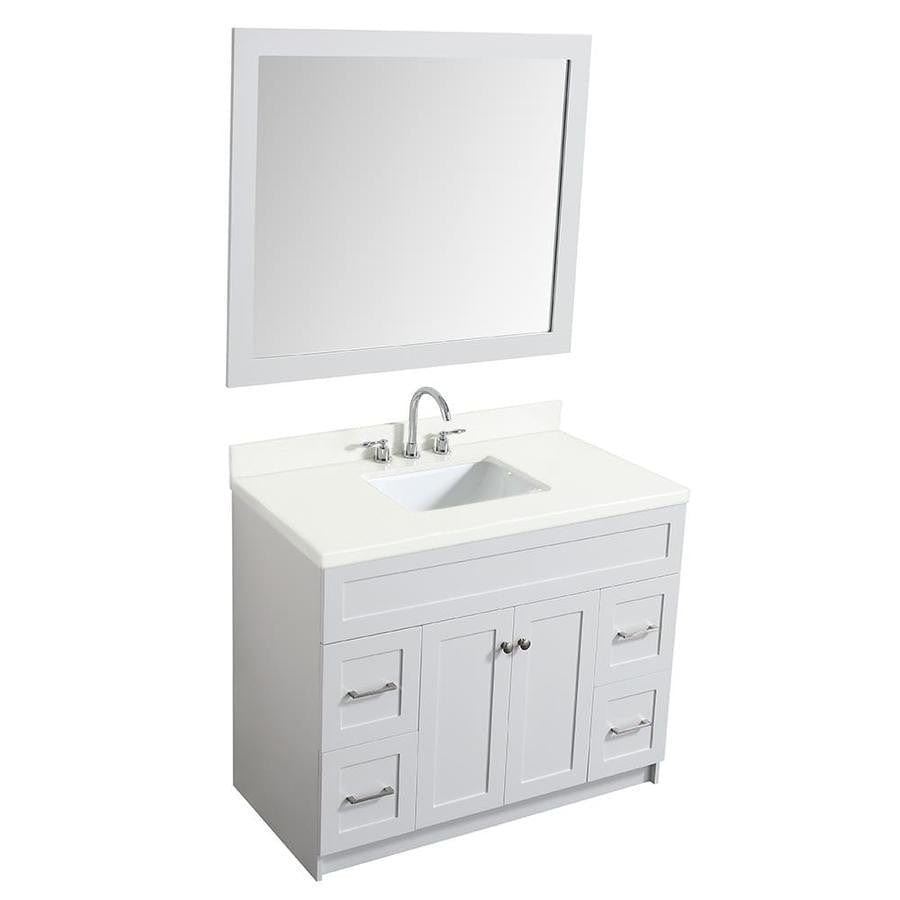 43" Single Sink Vanity Set In White