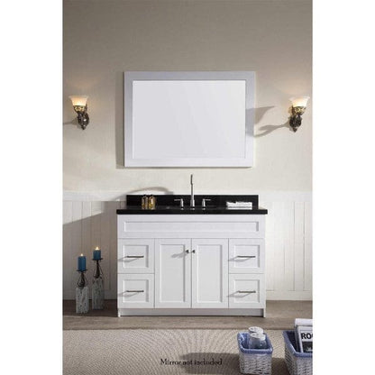 Ariel Hamlet 49" Modern White Single Rectangle Sink Vanity