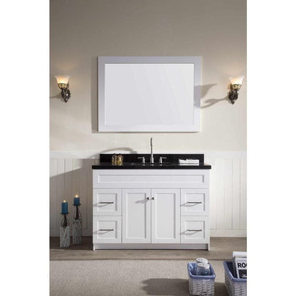 Ariel Hamlet 49" Modern White Single Rectangle Sink Vanity Set