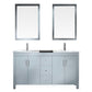 60" Double Sink Vanity Set In Grey