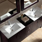 Ariel Hanson 72 Double Sink Vanity Set in Espresso