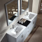 Ariel Hanson 72 Double Sink Vanity Set in Grey