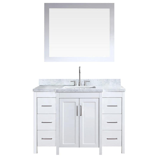 Ariel Vanities Ariel Hollandale 49 Single Sink Vanity Set in White