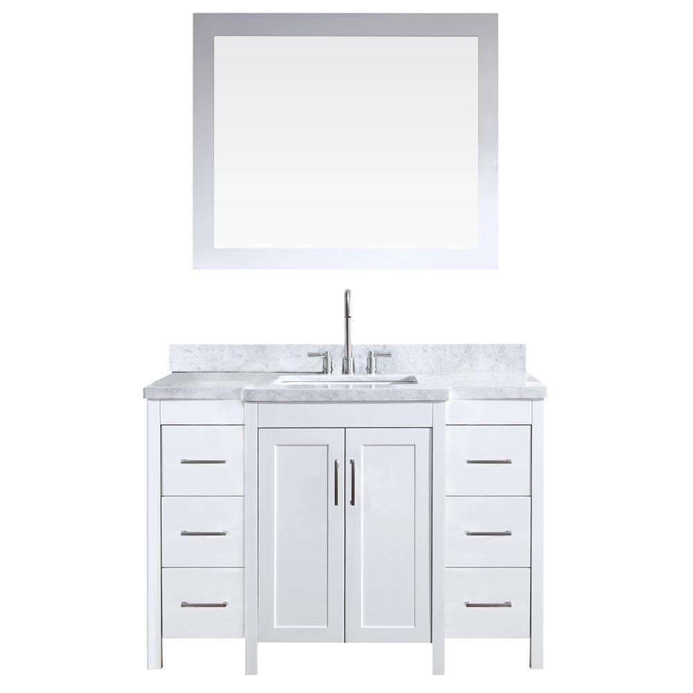Ariel Hollandale 49" Single Sink Vanity Set in White 