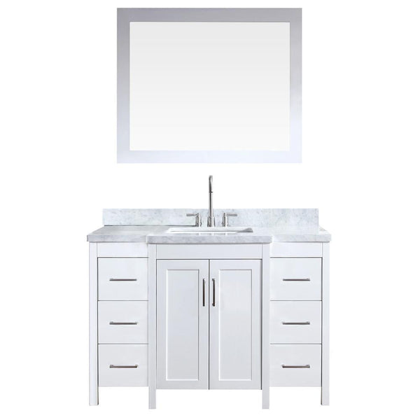 Ariel Hollandale 49 Single Sink Vanity Set in White 
