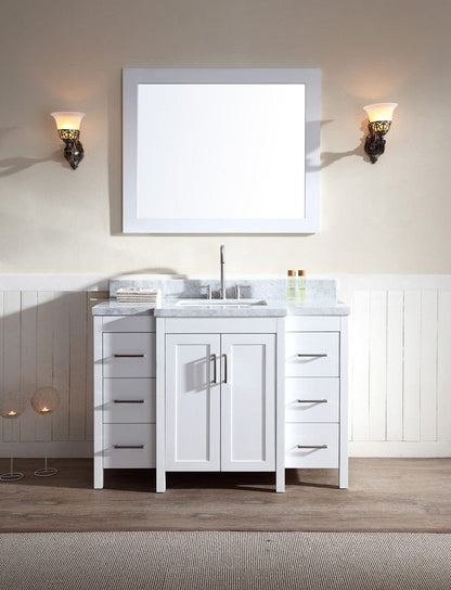 Ariel Hollandale 49 Single Sink Vanity Set in White