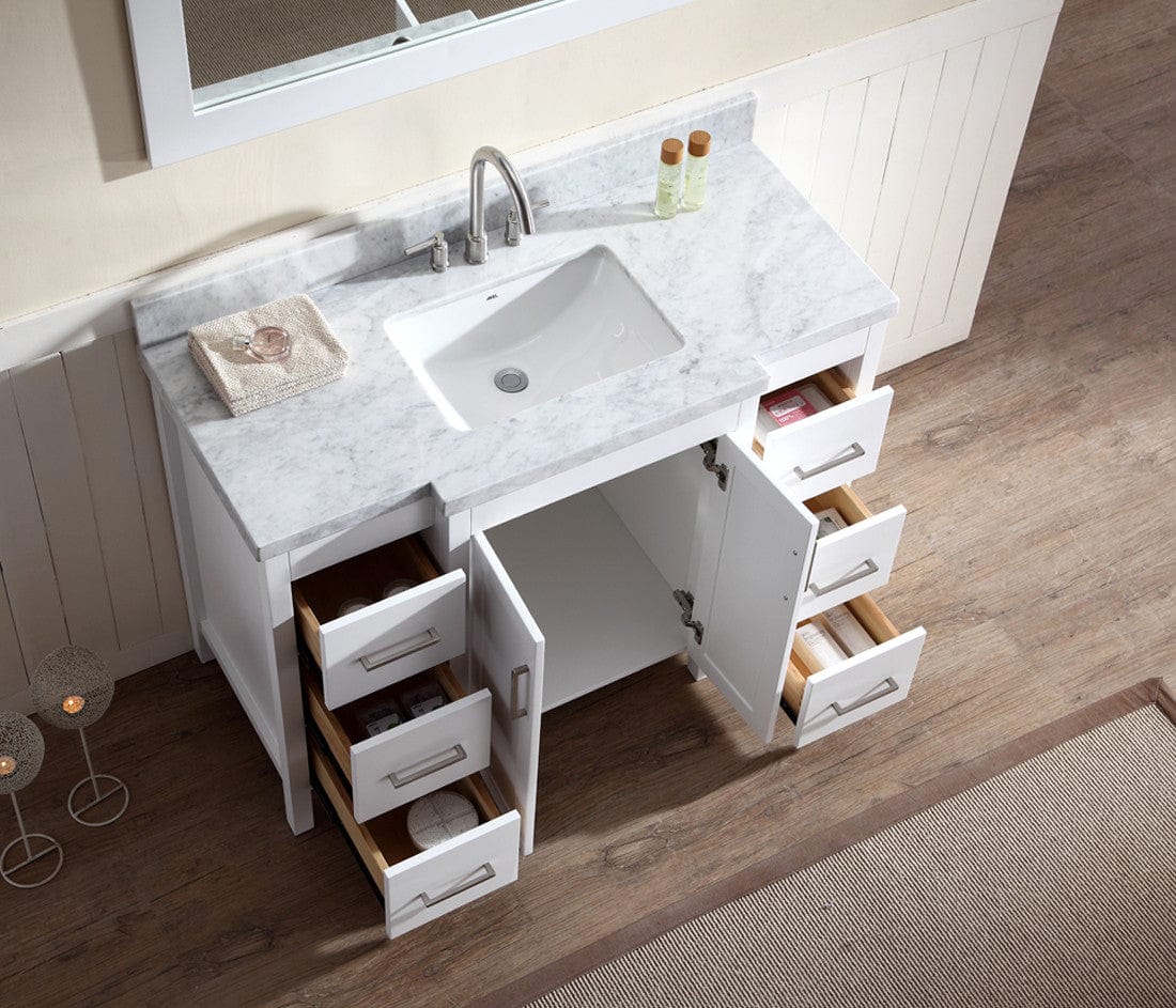 Ariel Hollandale 49 Single Sink Vanity Set in White