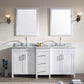 Ariel Hollandale 73 Double Sink Vanity Set in White
