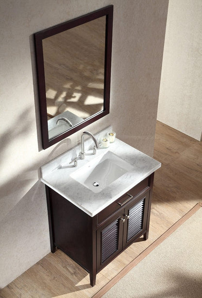 Ariel Kensington 31 Single Sink Vanity Set in Espresso