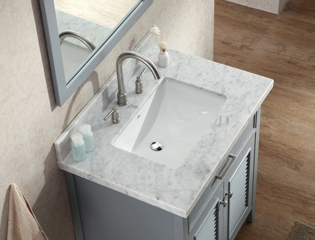 Ariel Kensington 31 Single Sink Vanity Set in Grey