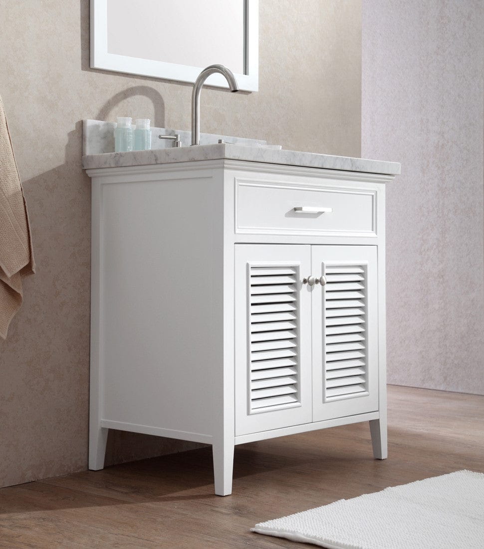 Ariel Kensington 31 Single Sink Vanity Set in White