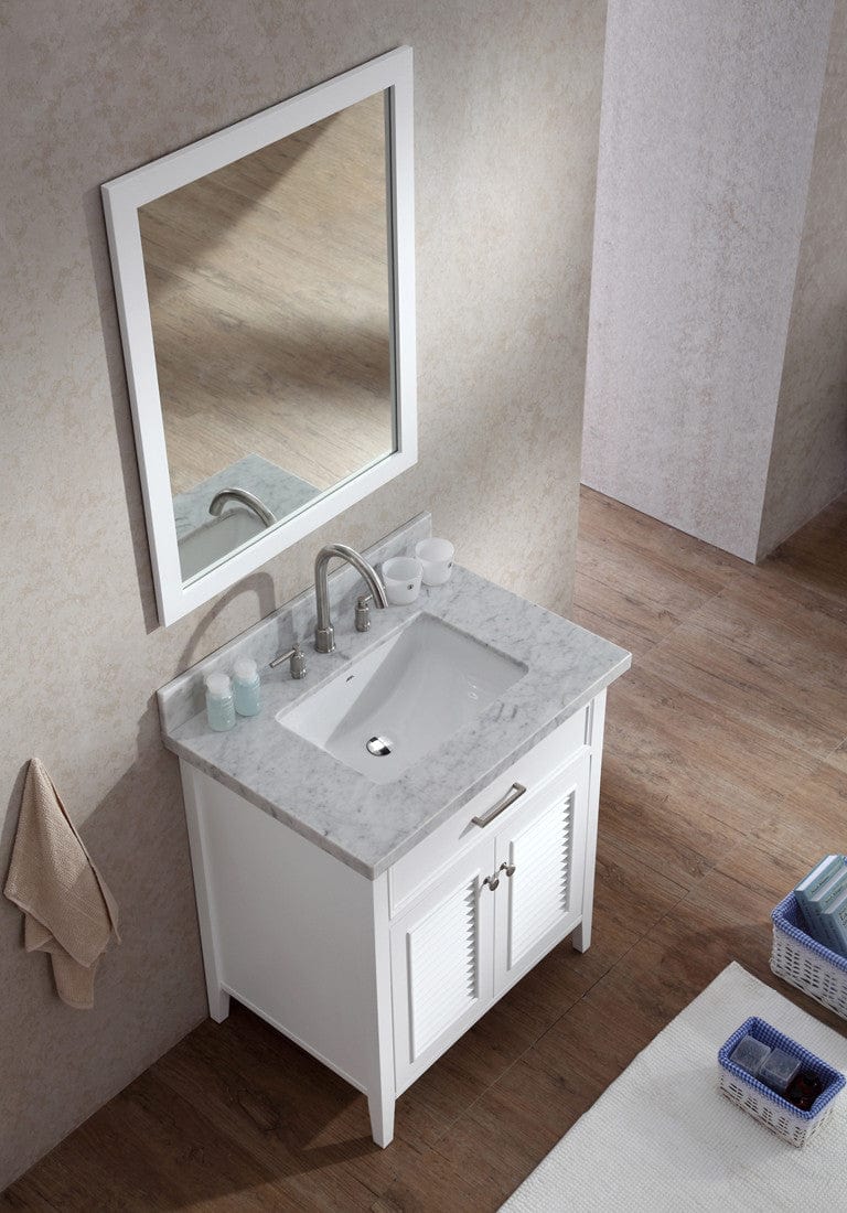 Ariel Kensington 31 Single Sink Vanity Set in White