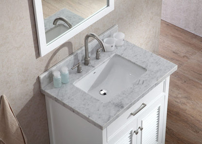 Ariel Kensington 31 Single Sink Vanity Set in White