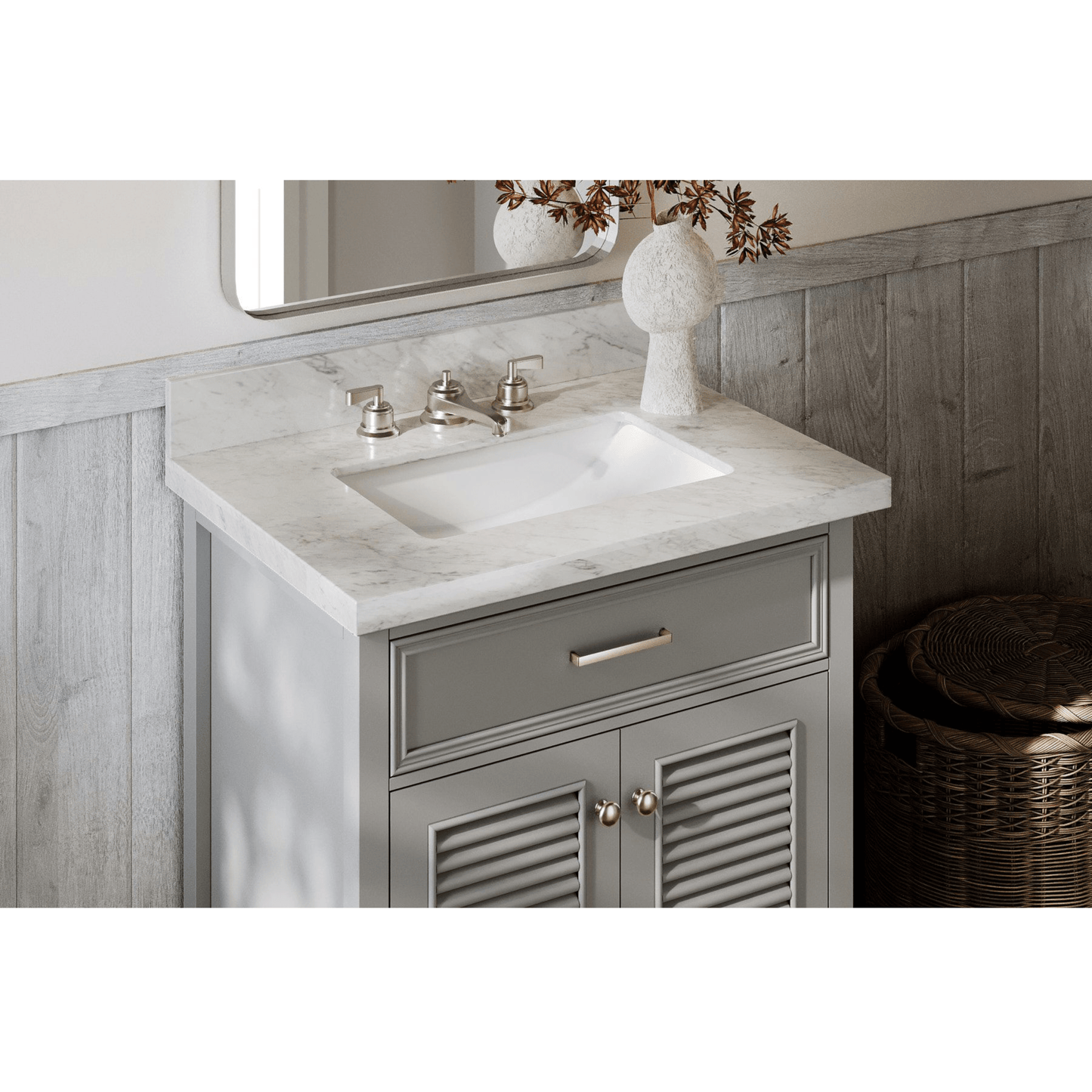 Ariel Kensington 31" Traditional Grey Single Sink Vanity