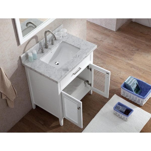 Ariel Kensington 31" Traditional White Single Sink Vanity