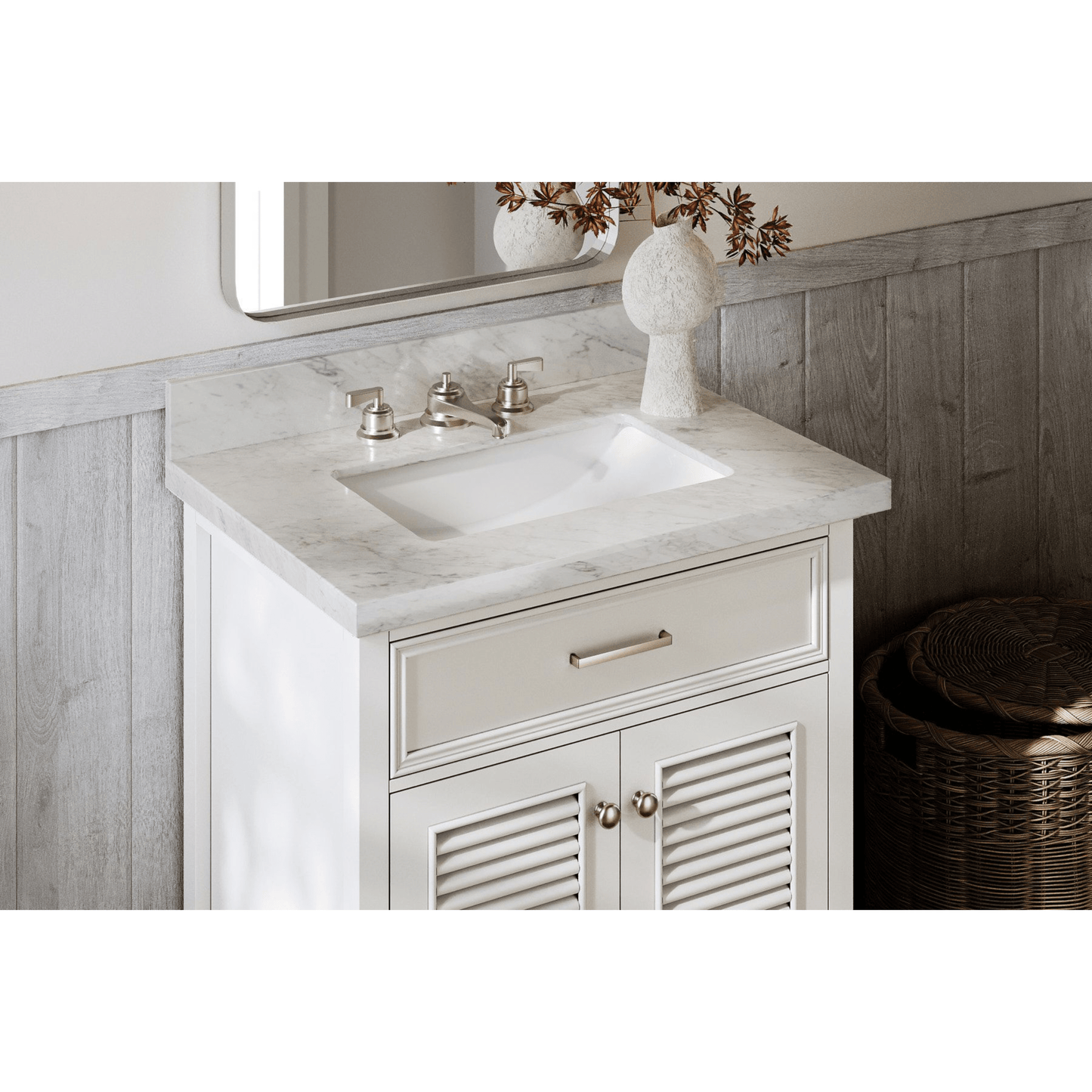 Ariel Kensington 31" Traditional White Single Sink Vanity