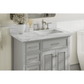Ariel Kensington 37" Traditional Grey Right Offset Single Sink Vanity