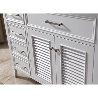 Ariel Kensington 43 Right Offset Single Sink Vanity Set In White