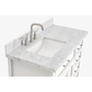 Ariel Kensington 43" Traditional White Left Offset Single Sink Vanity