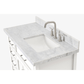 Ariel Kensington 43" Traditional White Right Offset Single Sink Vanity