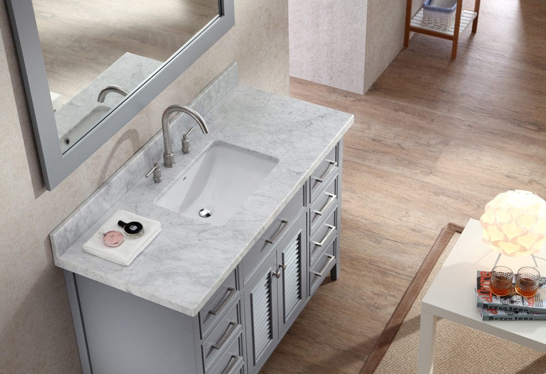 Ariel Kensington 49 Single Sink Vanity Set in Grey