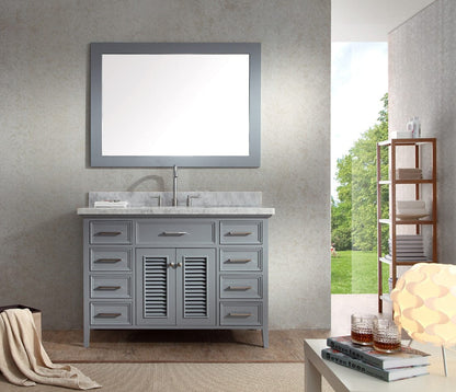 Ariel Kensington 49 Single Sink Vanity Set in Grey