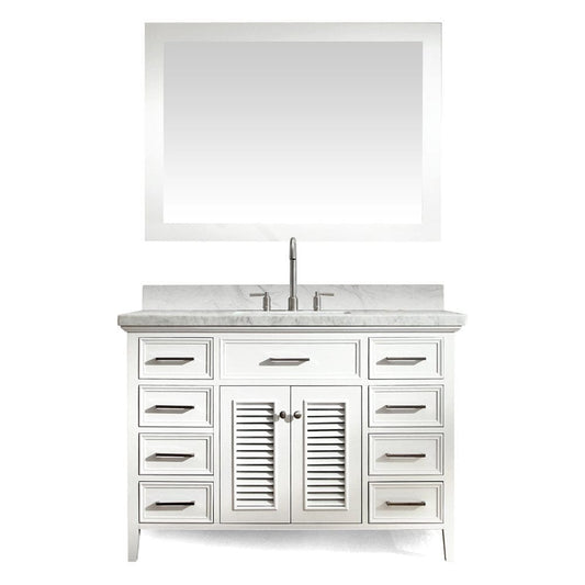 Ariel Vanities Ariel Kensington 49 Single Sink Vanity Set in White