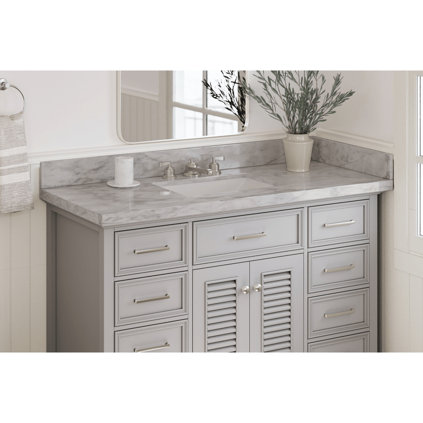 Ariel Kensington 49" Traditional Grey  Single Sink Vanity