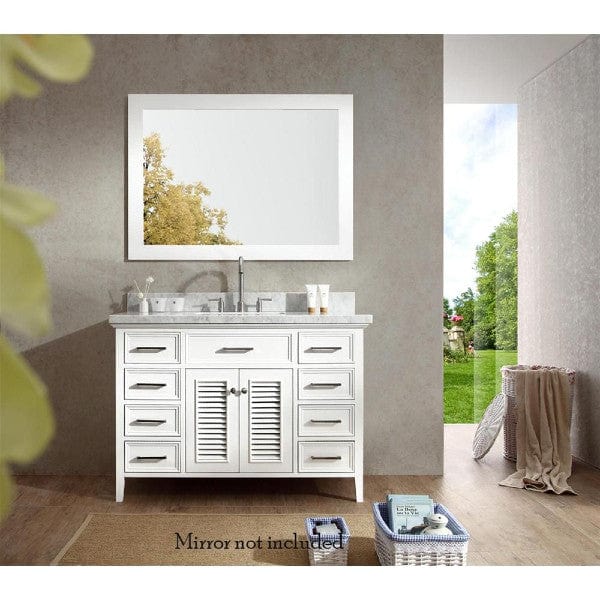 Ariel Kensington 49" Traditional White Single Sink Vanity