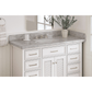 Ariel Kensington 49" Traditional White Single Sink Vanity