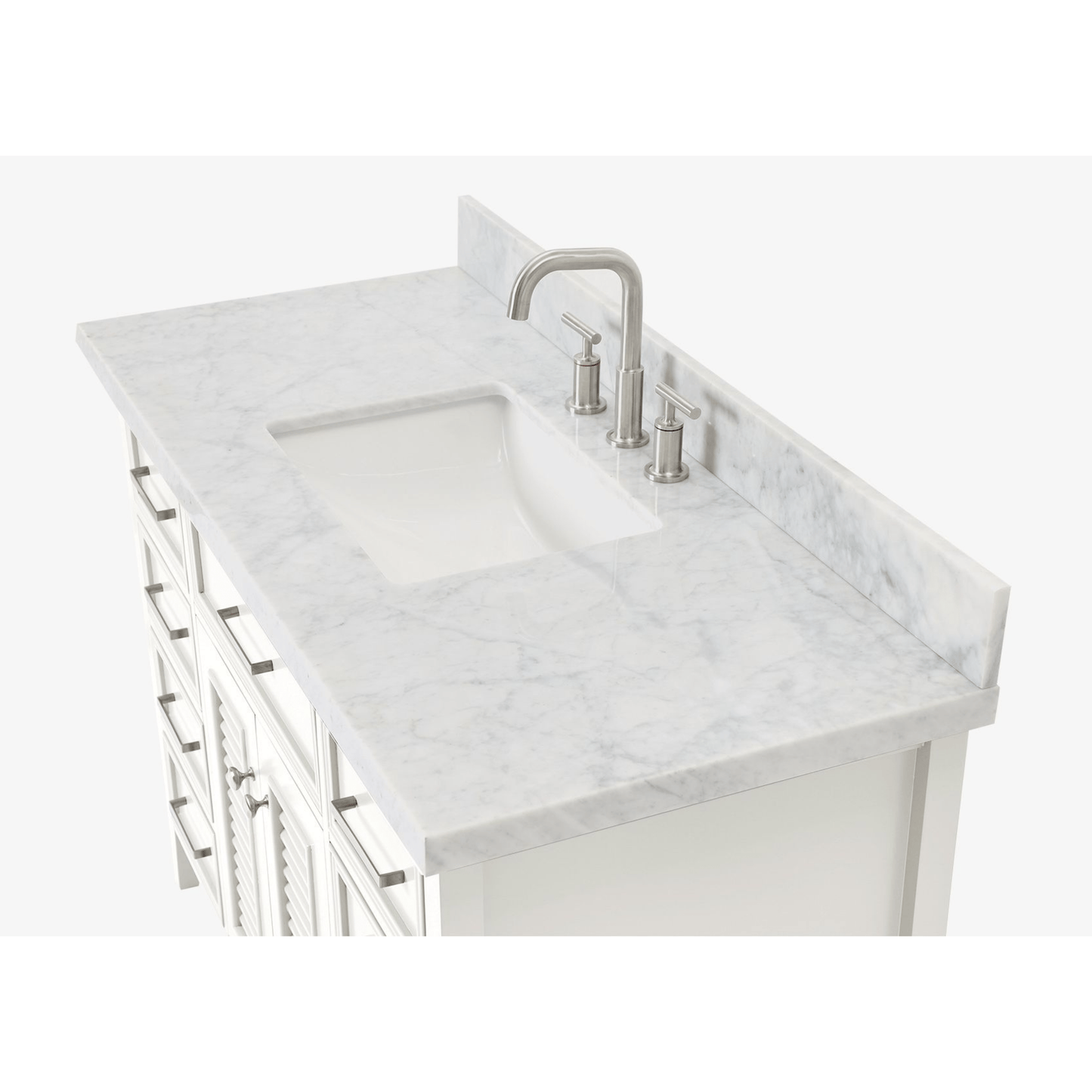 Ariel Kensington 49" Traditional White Single Sink Vanity