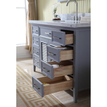 Ariel Kensington 55 Single Sink Vanity Set In Grey