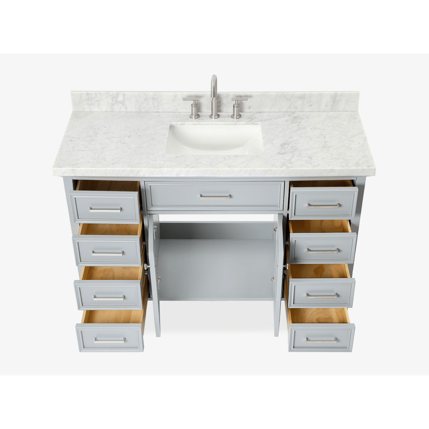 Ariel Kensington 55" Traditional Grey  Single Sink Vanity