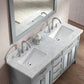 Ariel Kensington 61 Double Sink Vanity Set in Grey