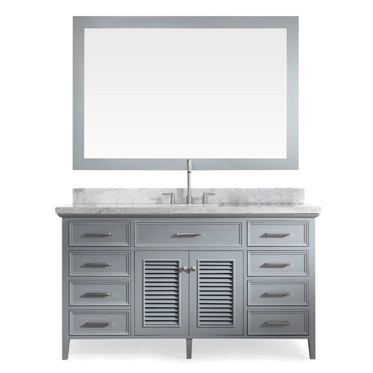 ARIEL Kensington 61" Single Sink Vanity Set in Grey (D061S-GRY)