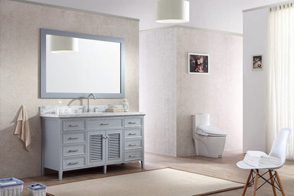 Ariel Kensington 61 Single Sink Vanity Set in Grey