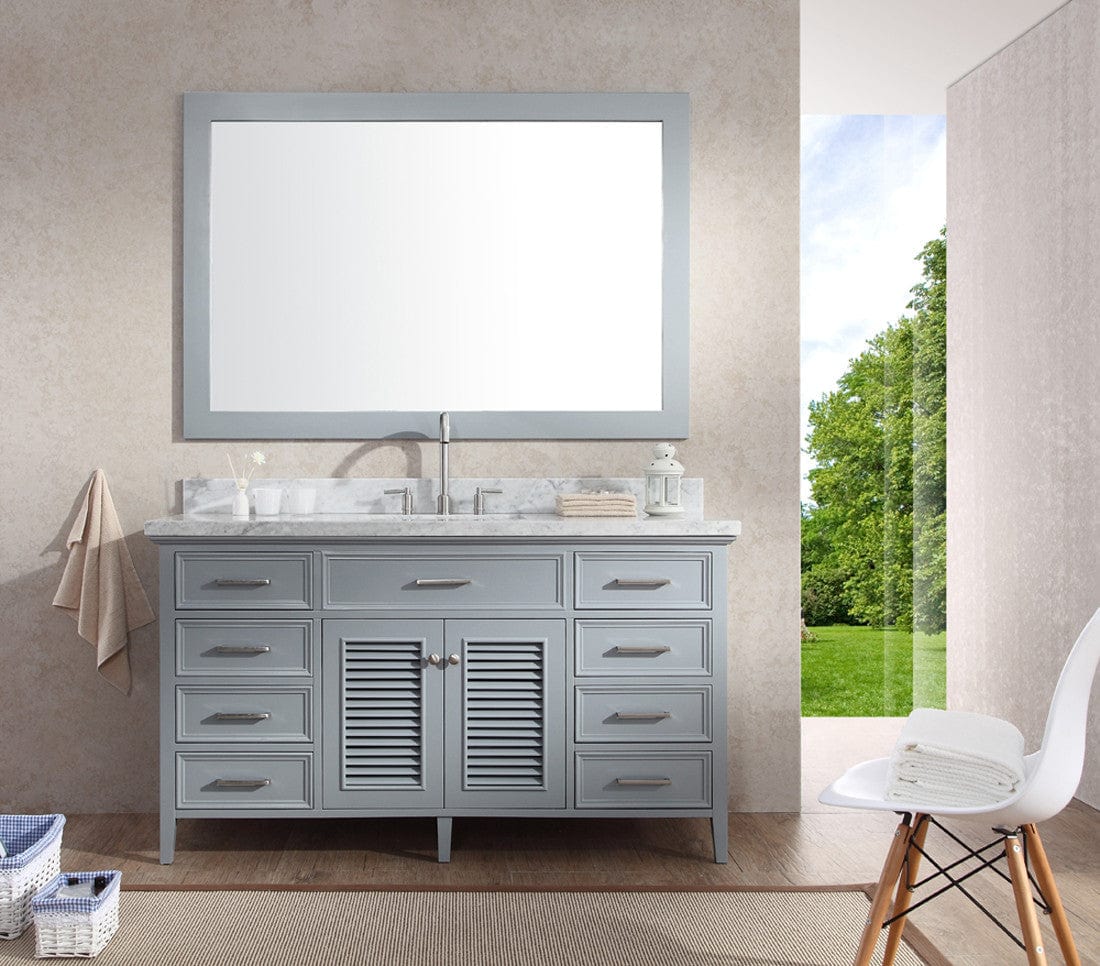 Ariel Kensington 61 Single Sink Vanity Set in Grey