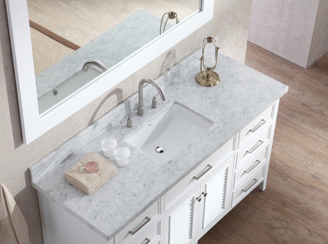 Ariel Kensington 61 Single Sink Vanity Set in White