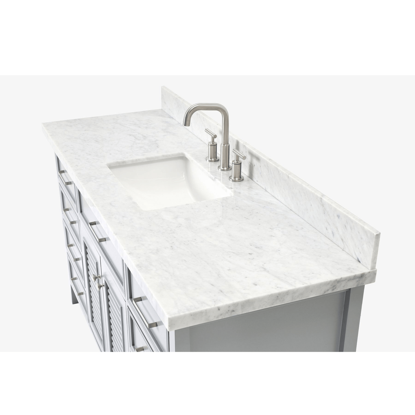 Ariel Kensington 61" Traditional Grey Single Sink Vanity