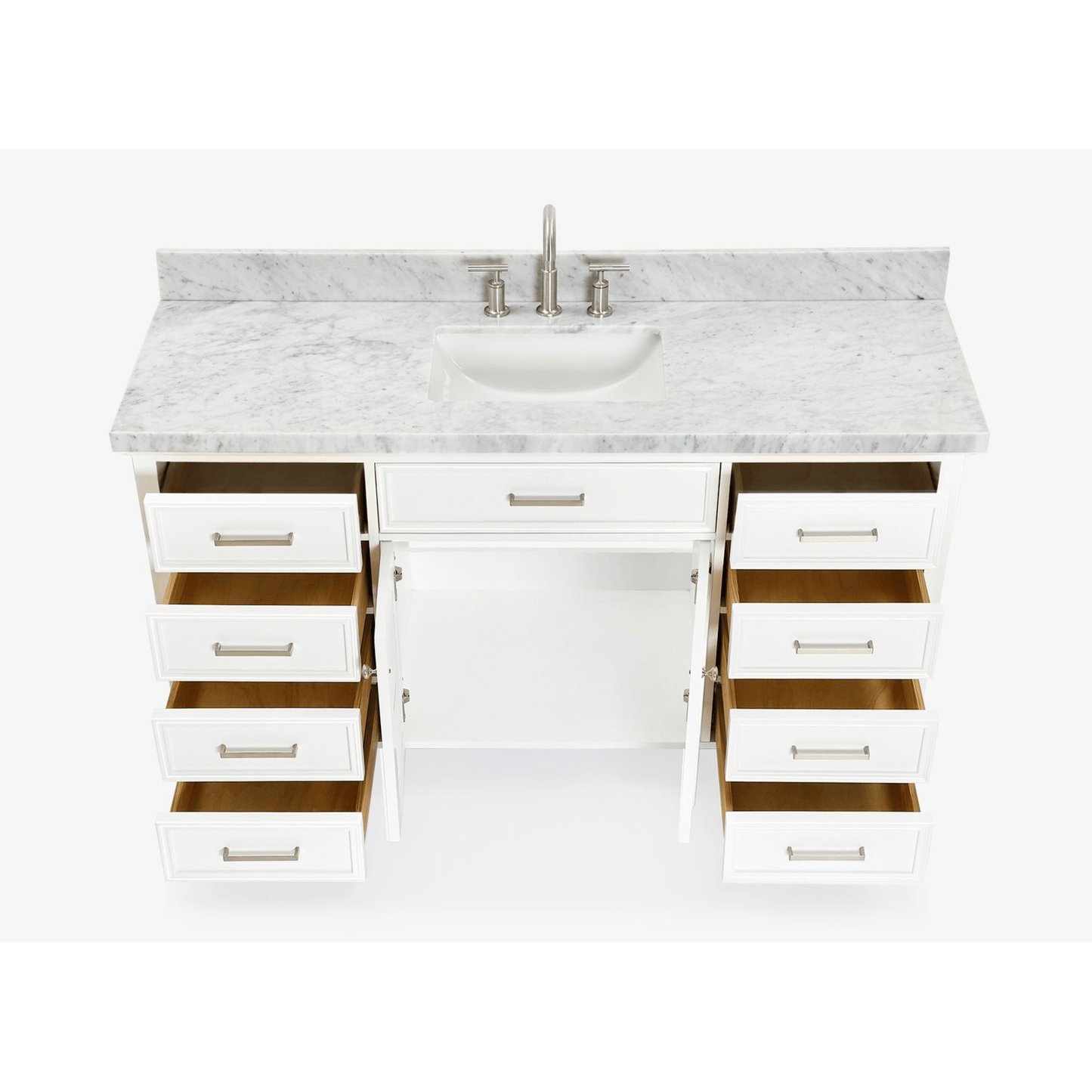 Ariel Kensington 61" Traditional White Single Sink Vanity