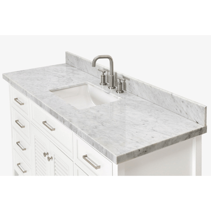 Ariel Kensington 61" Traditional White Single Sink Vanity