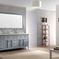 Ariel Kensington 73 Double Sink Vanity Set in Grey