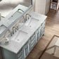 Ariel Kensington 73 Double Sink Vanity Set in Grey