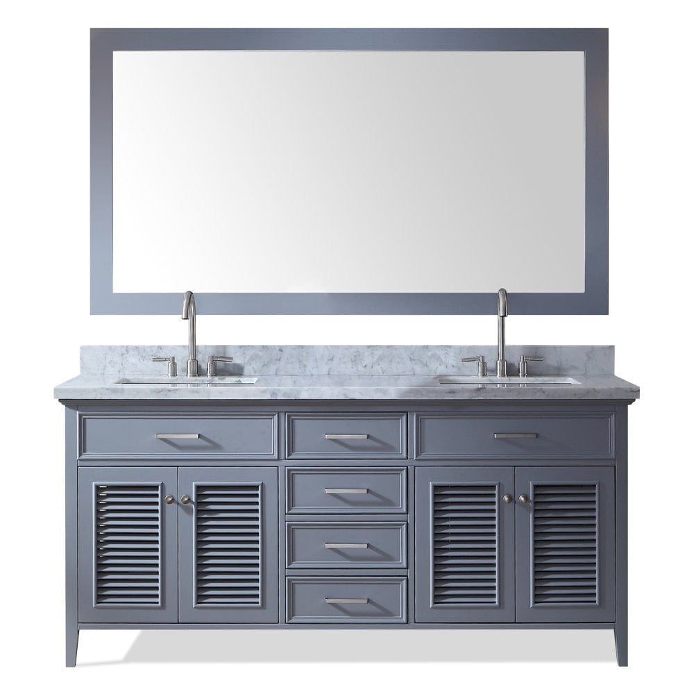 73" Double Sink Vanity Set In Grey II