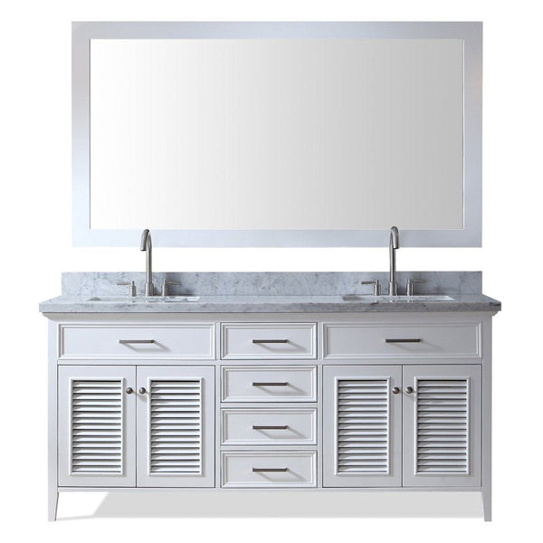 73 Double Sink Vanity Set In White II