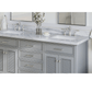 Ariel Kensington 73" Traditional Grey Double Sink Vanity
