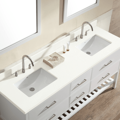 Ariel Shakespeare 73 Double Sink Vanity Set in Grey