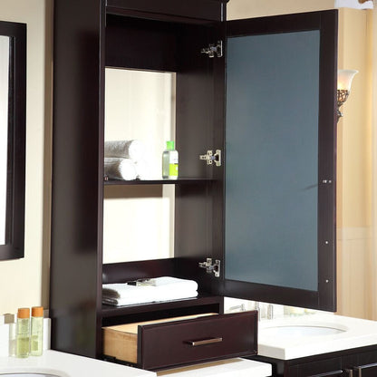 Ariel Stafford 85 Double Sink Vanity Set In Espresso