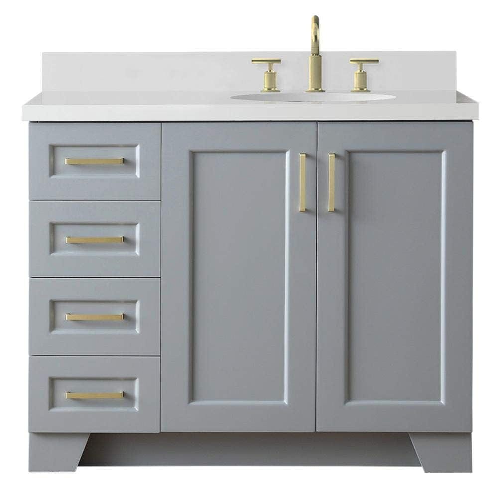 Single Sink Bathroom Vanity In Grey